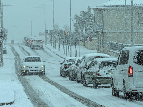 Fotos de la nevada de este lunes en Tierra Estella