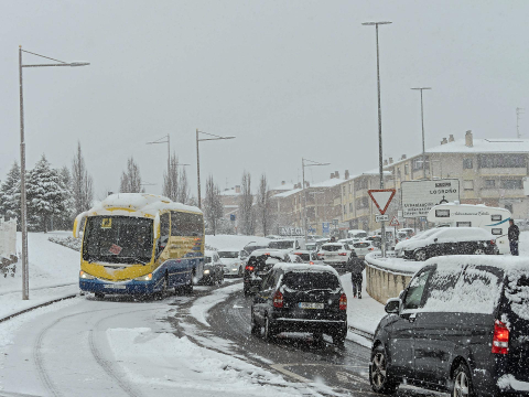Fotos de la nevada de este lunes en Tierra Estella