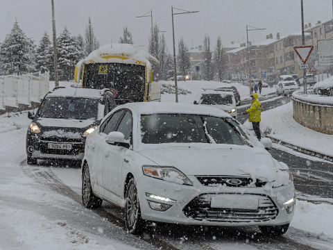 Fotos de la nevada de este lunes en Tierra Estella