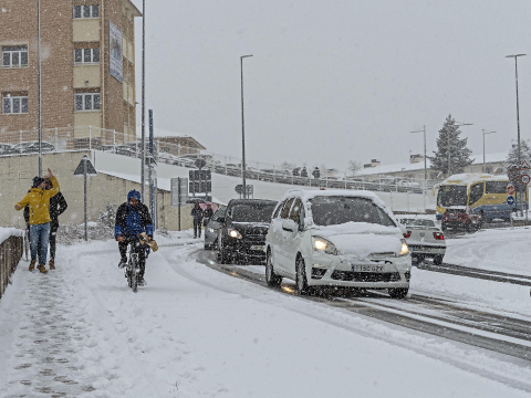Fotos de la nevada de este lunes en Tierra Estella