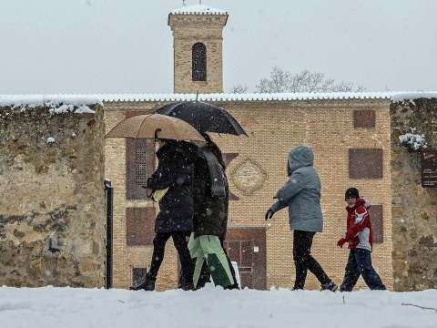 Fotos de la nevada de este lunes en Tierra Estella.