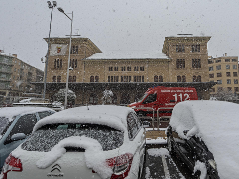 Fotos de la nevada de este lunes en Tierra Estella.