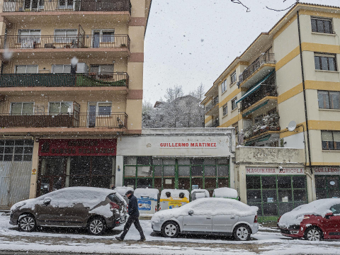Fotos de la nevada de este lunes en Tierra Estella.
