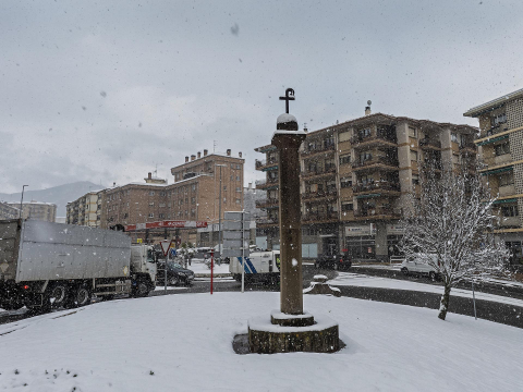 Fotos de la nevada de este lunes en Tierra Estella.