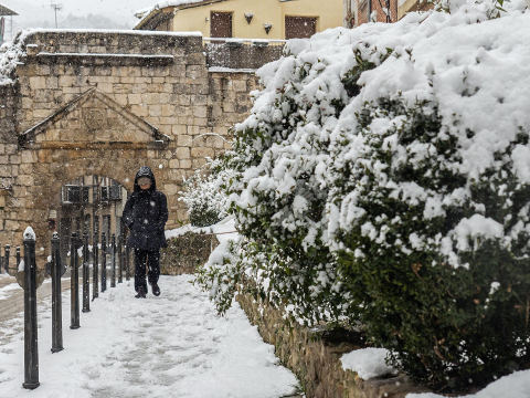 Fotos de la nevada de este lunes en Tierra Estella.