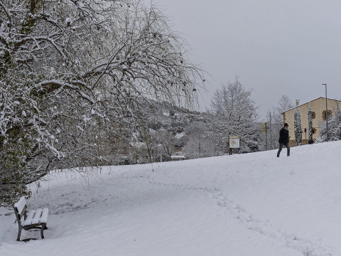 Fotos de la nevada de este lunes en Tierra Estella.