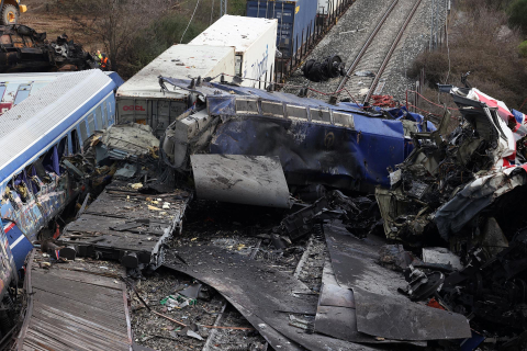 Choque dos trenes en Grecia