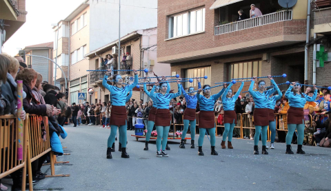 Disfraces durante la cita festiva en la localidad de Milagro.