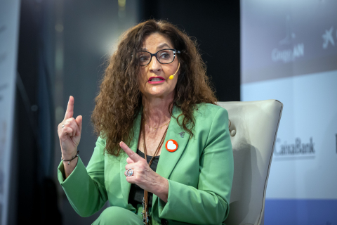 Fotografías del desayuno de trabajo con Rosa Carabel, CEO de Eroski.