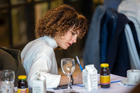 Fotografías del desayuno de trabajo con Rosa Carabel, CEO de Eroski.