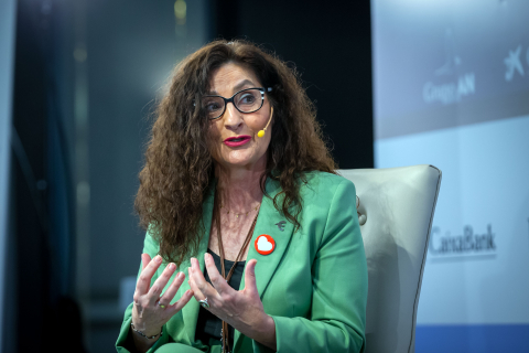 Fotografías del desayuno de trabajo con Rosa Carabel, CEO de Eroski.