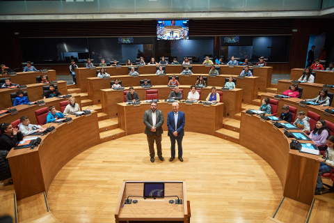 Fotos del pleno infantil en el Parlamento de Navarra