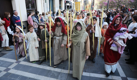 Procesión del Santo Entierro del Viernes Santo en Pamplona.