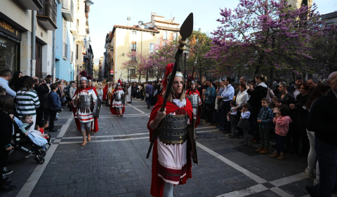 Procesión del Santo Entierro del Viernes Santo en Pamplona.