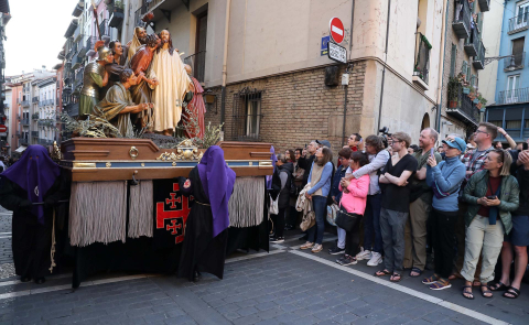 Procesión del Santo Entierro del Viernes Santo en Pamplona.