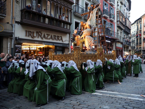 Procesión del Santo Entierro del Viernes Santo en Pamplona.