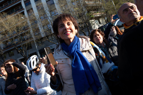 Imágenes de la llegada del Ángel de Aralar a Pamplona