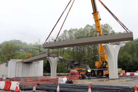 Un nuevo puente en la N-121-A sobre la glorieta de Sunbilla