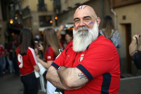 Fotos del ambiente en Pamplona por el partido de final de Copa.