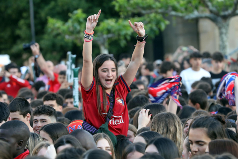 Fotos del ambiente en Pamplona por el partido de final de Copa.
