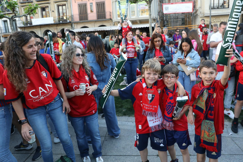 Fotos del ambiente en Pamplona por el partido de final de Copa.