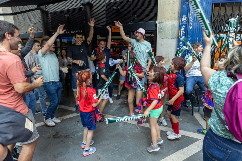 Fotos del ambiente en Pamplona por el partido de final de Copa.