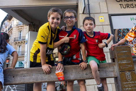 Fotos del ambiente en Pamplona por el partido de final de Copa.