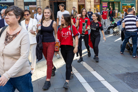 Fotos del ambiente en Pamplona por el partido de final de Copa.