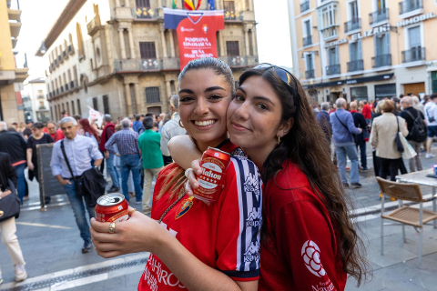 Fotos del ambiente en Pamplona por el partido de final de Copa.