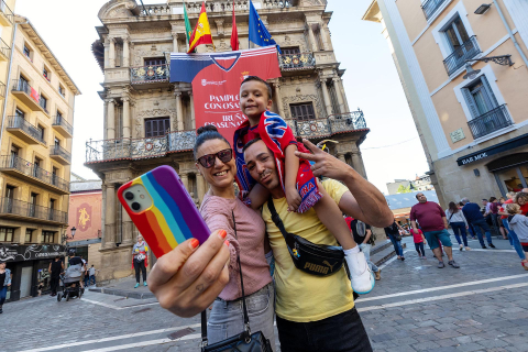 Fotos del ambiente en Pamplona por el partido de final de Copa.