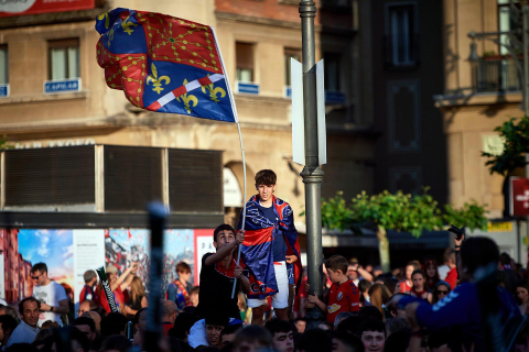 Fotos del ambiente en Pamplona por el partido de final de Copa.