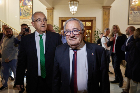 Recepción a Osasuna en el Ayuntamiento de Pamplona