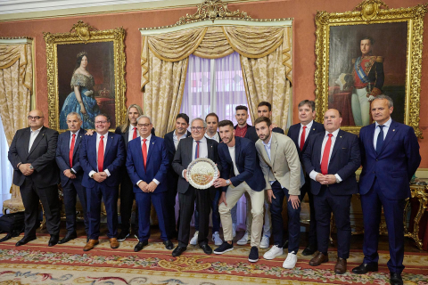Recepción a Osasuna en el Ayuntamiento de Pamplona