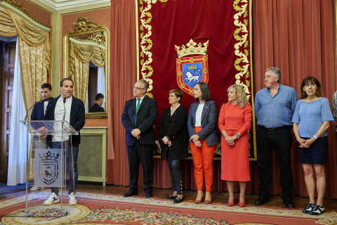 Recepción a Osasuna en el Ayuntamiento de Pamplona
