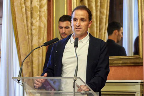 Recepción a Osasuna en el Ayuntamiento de Pamplona