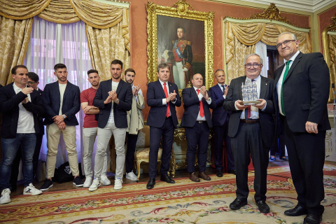 Recepción a Osasuna en el Ayuntamiento de Pamplona