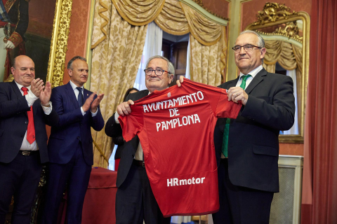 Recepción a Osasuna en el Ayuntamiento de Pamplona
