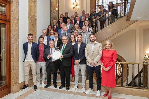 Recepción a Osasuna en el Ayuntamiento de Pamplona