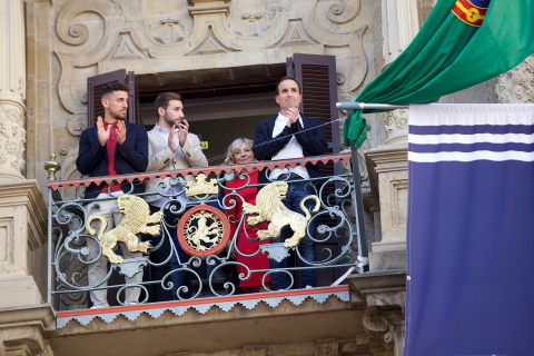 Recepción a Osasuna en el Ayuntamiento