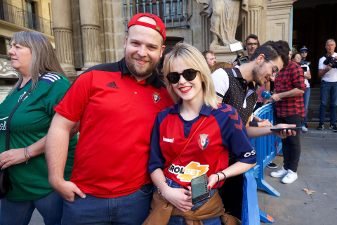 Recepción a Osasuna en el Ayuntamiento