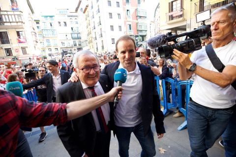 Recepción a Osasuna en el Ayuntamiento