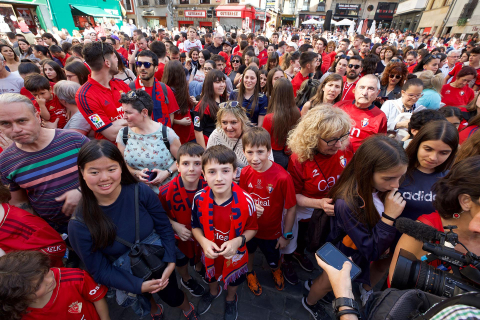 Recepción a Osasuna en el Ayuntamiento