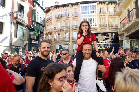 Recepción a Osasuna en el Ayuntamiento