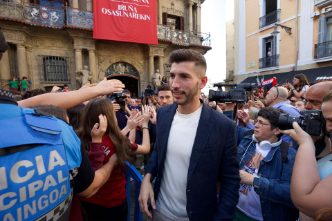 Recepción a Osasuna en el Ayuntamiento