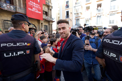 Recepción a Osasuna en el Ayuntamiento