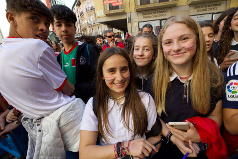 Recepción a Osasuna en el Ayuntamiento