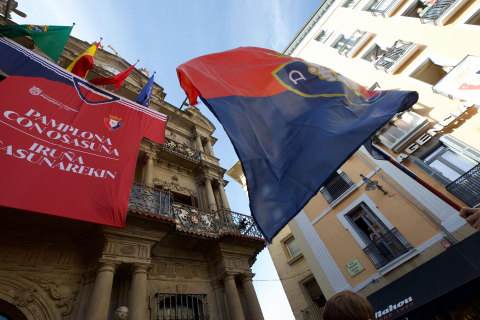 Recepción a Osasuna en el Ayuntamiento
