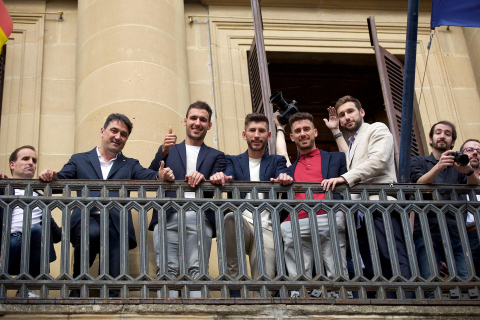 Recepción del Gobierno de Navarra a Osasuna