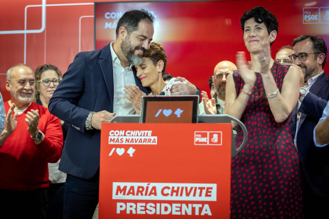 Fotos de la noche electoral en Navarra.