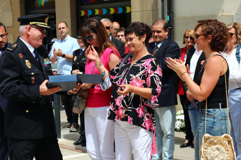 Imágenes del homenaje en Sangüesa a Bonifacio Martín y Julián Embid